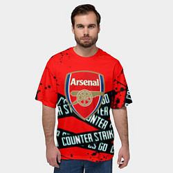 Футболка оверсайз мужская Arsenal x counter strike game, цвет: 3D-принт — фото 2