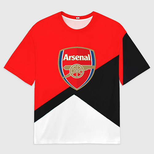 Мужская футболка оверсайз Arsenal geometry sport / 3D-принт – фото 1