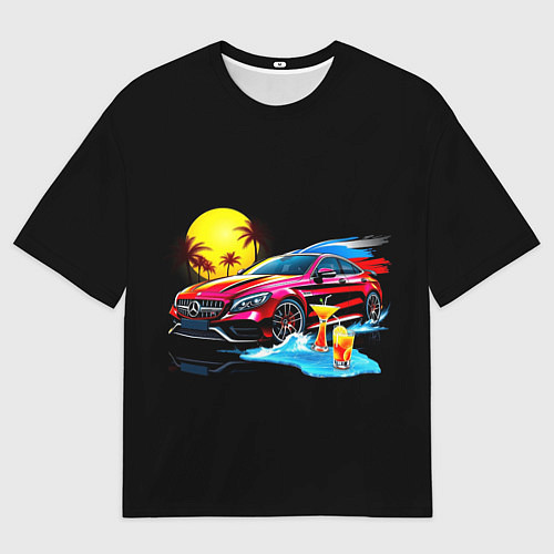 Мужская футболка оверсайз Mercedes amg / 3D-принт – фото 1