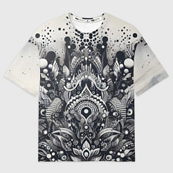 Мужская футболка оверсайз Abstract pattern - graffiti