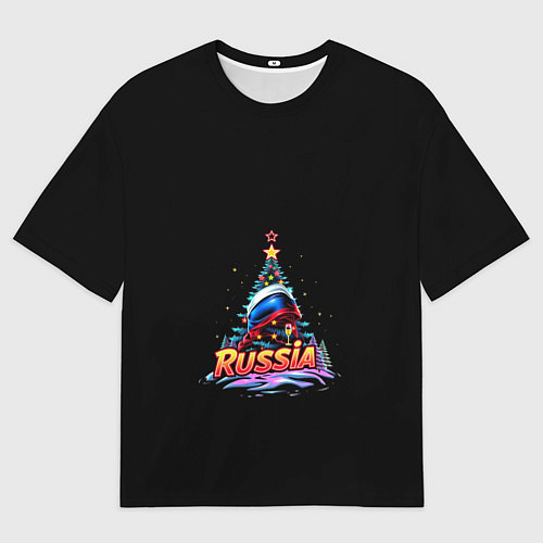 Мужская футболка оверсайз Ёлка компания / 3D-принт – фото 1