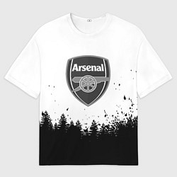 Футболка оверсайз мужская Arsenal черный лес, цвет: 3D-принт