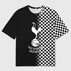 Футболка оверсайз мужская Тоттенхэм клетка шахматная, цвет: 3D-принт