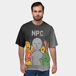 Футболка оверсайз мужская Я NPC без эмоций, цвет: 3D-принт — фото 2
