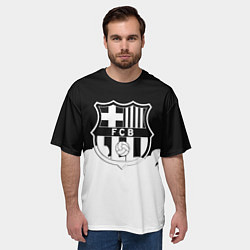 Футболка оверсайз мужская Барселона облака краски, цвет: 3D-принт — фото 2