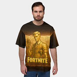 Футболка оверсайз мужская Fortnite золотой Мидас, цвет: 3D-принт — фото 2