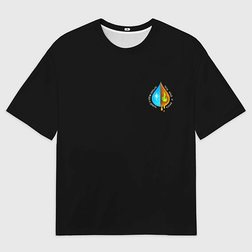 Мужская футболка оверсайз Лучше вода у друга полноцветный узор / 3D-принт – фото 1