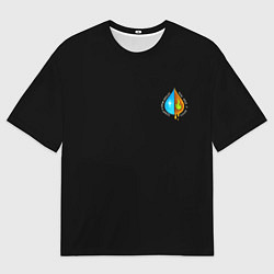 Мужская футболка оверсайз Лучше вода у друга полноцветный узор