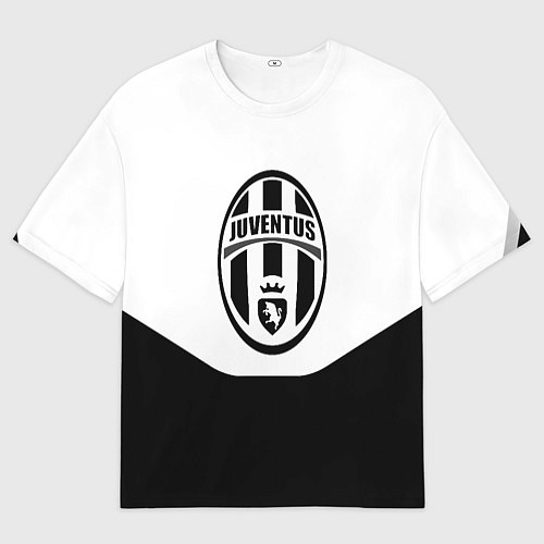 Мужская футболка оверсайз Juventus полосы / 3D-принт – фото 1
