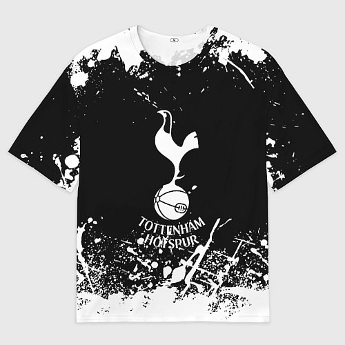 Мужская футболка оверсайз Тоттенхэм Хотспур белые краски / 3D-принт – фото 1
