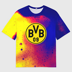 Футболка оверсайз мужская Borussia космические краски, цвет: 3D-принт