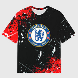 Футболка оверсайз мужская Chelsea брызги красок текстура, цвет: 3D-принт