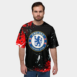 Футболка оверсайз мужская Chelsea брызги красок текстура, цвет: 3D-принт — фото 2