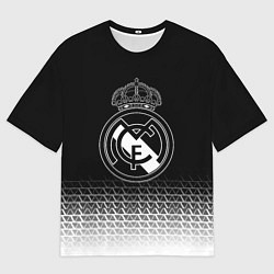 Мужская футболка оверсайз Реал Мадрид текстура геометрия