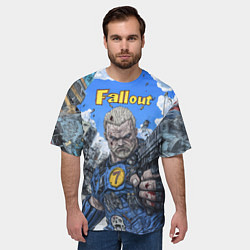 Футболка оверсайз мужская Fallout брутальный седьмой, цвет: 3D-принт — фото 2
