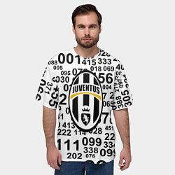 Футболка оверсайз мужская Ювентус числа, цвет: 3D-принт — фото 2
