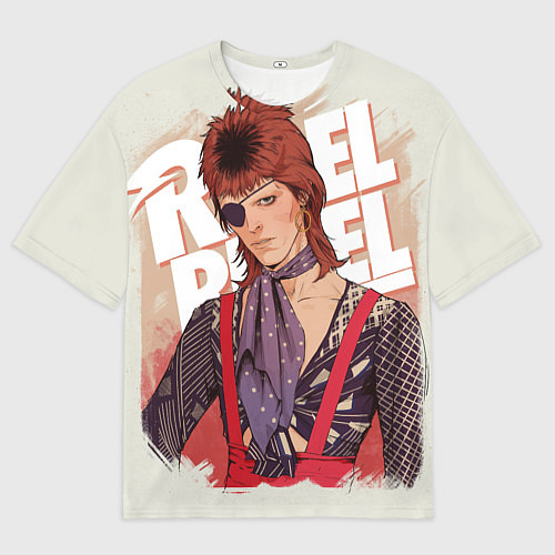 Мужская футболка оверсайз David Bowie Rebel Rebel / 3D-принт – фото 1