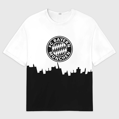 Мужская футболка оверсайз Bayern Mnchen пиксели / 3D-принт – фото 1