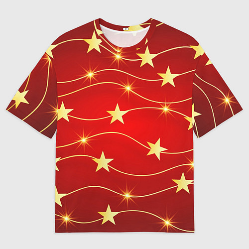 Мужская футболка оверсайз Звёздная гирлянда / 3D-принт – фото 1
