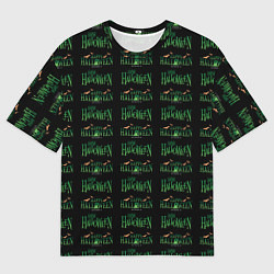 Мужская футболка оверсайз Halloween pattern