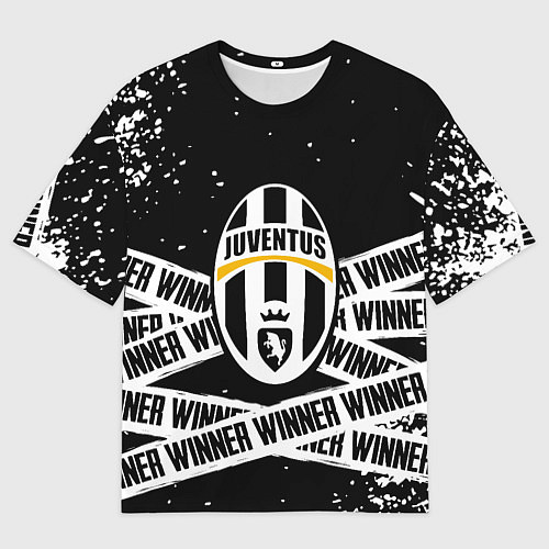 Мужская футболка оверсайз Juventus подедитель краски / 3D-принт – фото 1