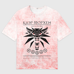 Мужская футболка оверсайз Каэр Морхен - школа волка