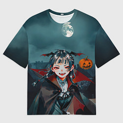 Мужская футболка оверсайз Вампирша МаоМао - Монолог Фармацевта аниме Хэллоуи