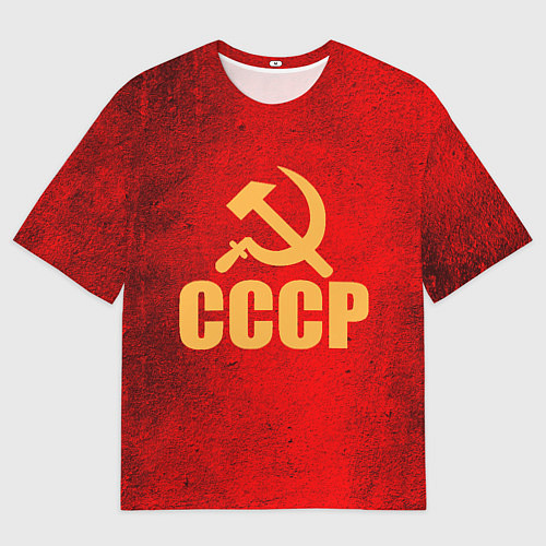 Мужская футболка оверсайз СССР - символика / 3D-принт – фото 1