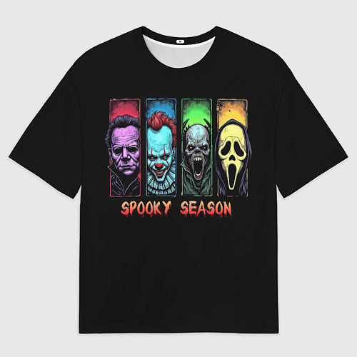 Мужская футболка оверсайз Сезон ужасов / 3D-принт – фото 1