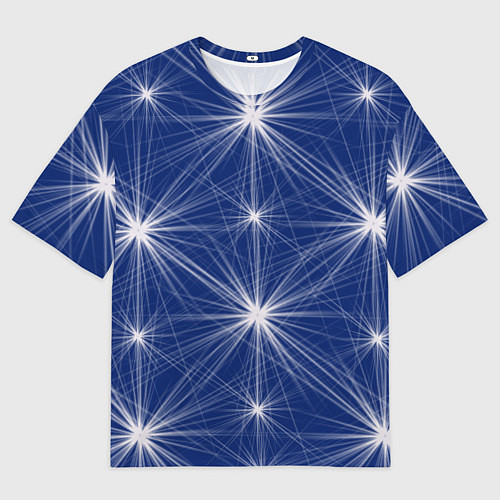 Мужская футболка оверсайз Звезды на синем фоне / 3D-принт – фото 1