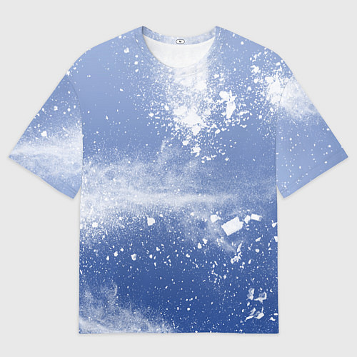 Мужская футболка оверсайз Снежки попали в тебя / 3D-принт – фото 1
