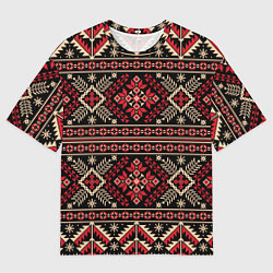 Футболка оверсайз мужская Этнический славянский орнамент, цвет: 3D-принт