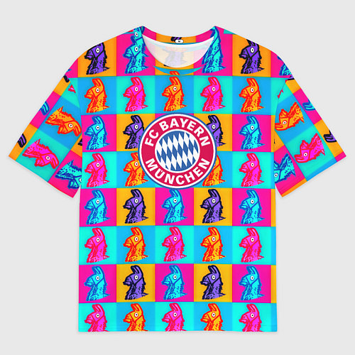 Мужская футболка оверсайз Fortnite x Bayern / 3D-принт – фото 1
