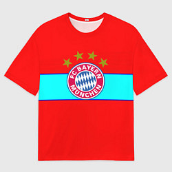 Мужская футболка оверсайз Бавария Мюнхен полосы линии