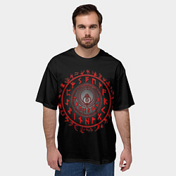 Футболка оверсайз мужская Орнамент рунных символов, цвет: 3D-принт — фото 2