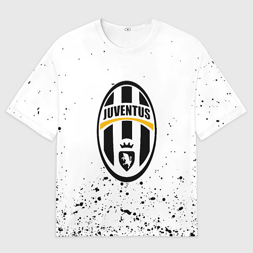 Мужская футболка оверсайз Juventus краски текстура всплеск / 3D-принт – фото 1