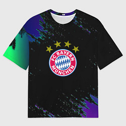 Мужская футболка оверсайз Бавария Мюнхен краски текстура
