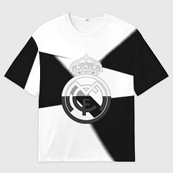 Мужская футболка оверсайз Реал Мадрид геометрия полосы