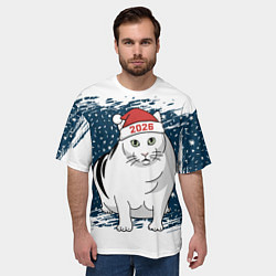 Футболка оверсайз мужская Кот Бендер - 2026, цвет: 3D-принт — фото 2