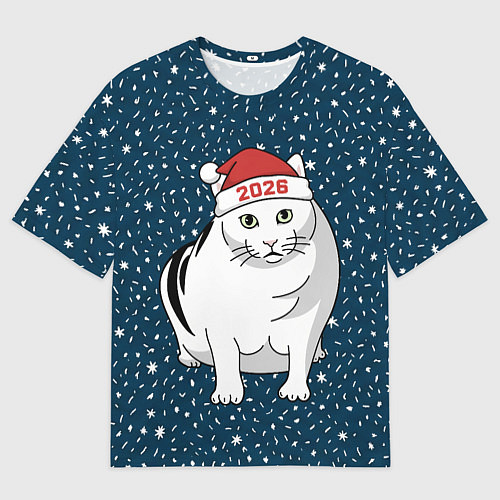 Мужская футболка оверсайз Кот мем - 2026 / 3D-принт – фото 1