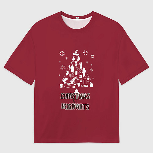 Мужская футболка оверсайз Рождество в Хогвартс / 3D-принт – фото 1