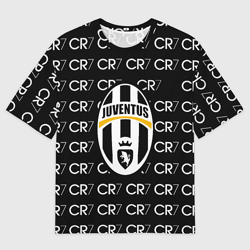 Мужская футболка оверсайз Juventus sport pattern / 3D-принт – фото 1