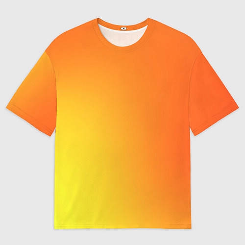 Мужская футболка оверсайз Color orange red / 3D-принт – фото 1