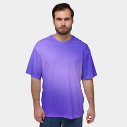 Футболка оверсайз мужская Color purple gradient, цвет: 3D-принт — фото 2