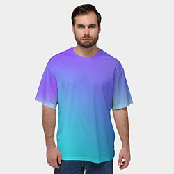 Футболка оверсайз мужская Color multi-colored gradient, цвет: 3D-принт — фото 2