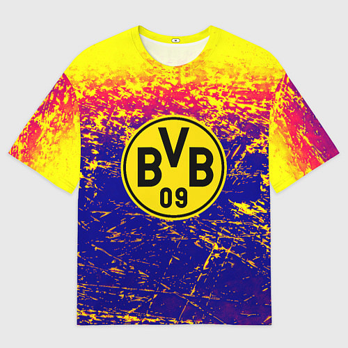 Мужская футболка оверсайз Borussia краски / 3D-принт – фото 1