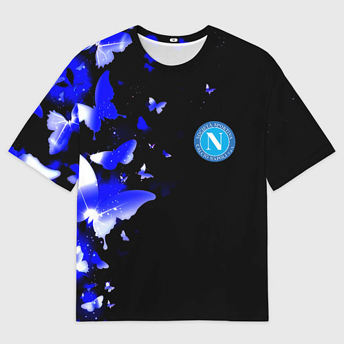Мужская футболка оверсайз Наполи бабочки текстура / 3D-принт – фото 1