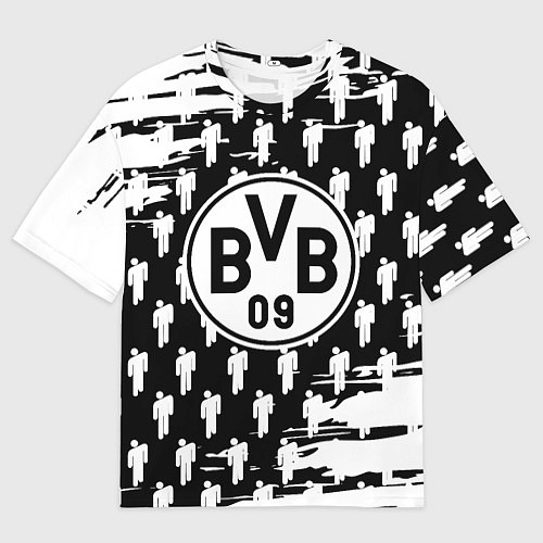 Мужская футболка оверсайз Borussia люди краски / 3D-принт – фото 1
