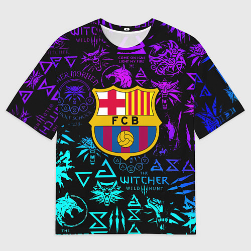 Мужская футболка оверсайз Barcelona x the Witcher / 3D-принт – фото 1