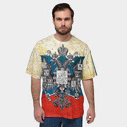 Футболка оверсайз мужская Герб имперской России, цвет: 3D-принт — фото 2
